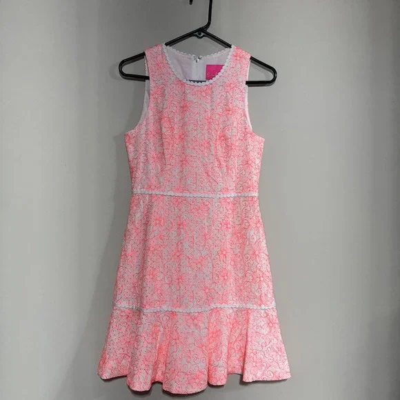 Lilly Pulitzer Ellen Embroidered Lasercut Dress Size 2 - Picture 8 of 15